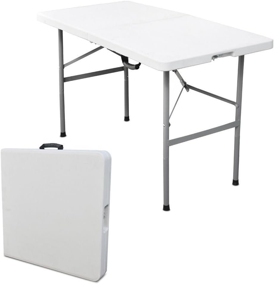 Tavolo Pieghevole in plastica HDPE 122x75 Rettangolare Cilvani