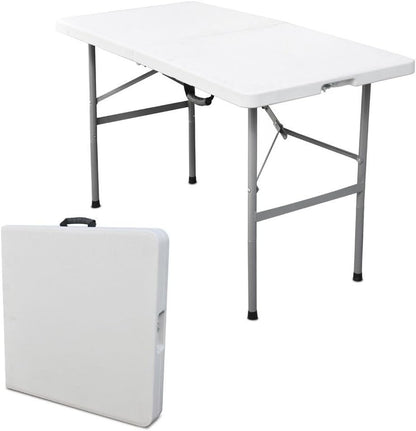Tavolo Pieghevole in plastica HDPE 122x75 Rettangolare Cilvani
