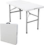 Tavolo Pieghevole in plastica HDPE 122x75 Rettangolare Cilvani